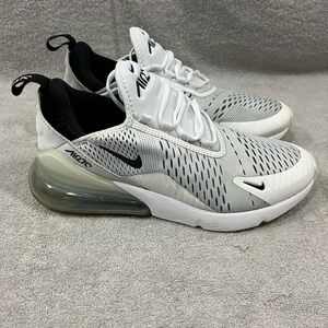 NIKE AIR MAX 270 AH6789 100 WOMEN'S SNEAKERS SZ 8.5 Gray WHITE BLACK Athletic